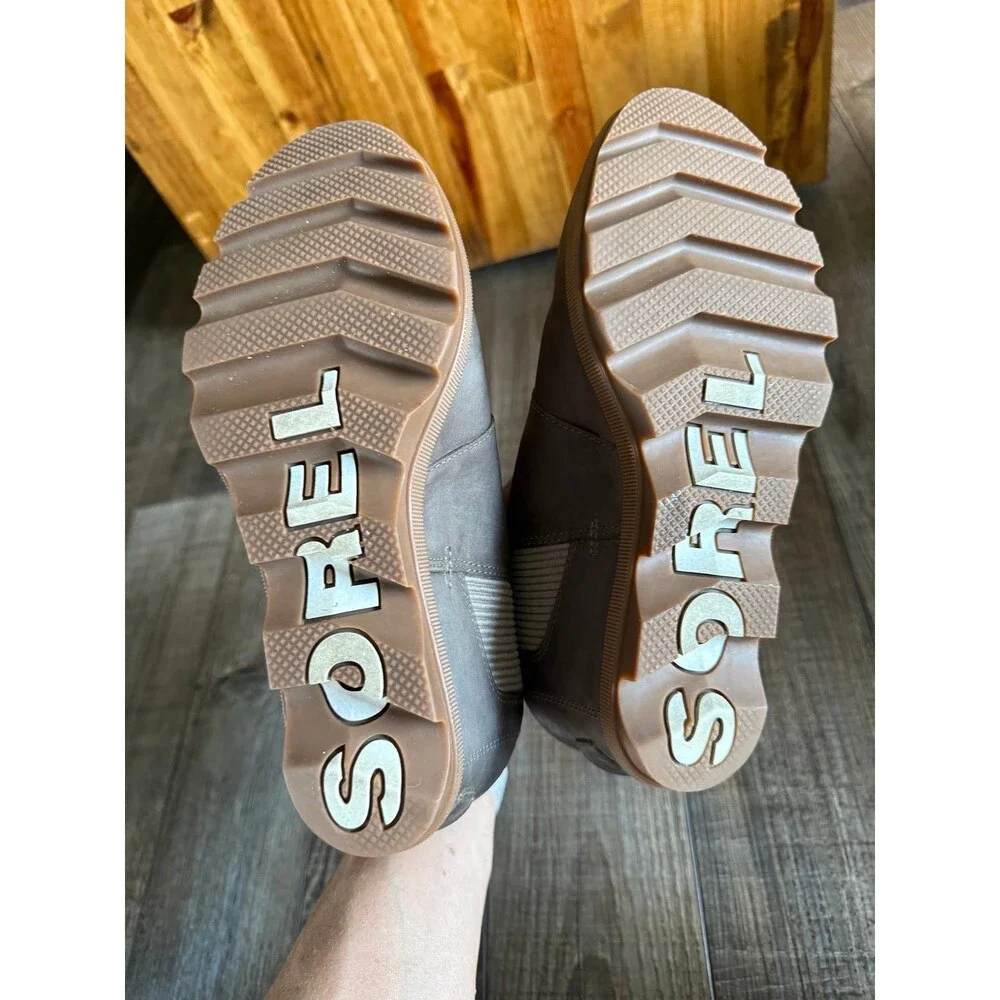 Women's Sorel Rhapsody Wedge Boots Sz. 8 Quarry